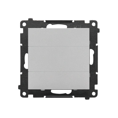 SIMON 55 Zaślepka ramki z mostkiem i łapkami, aluminium mat [10]