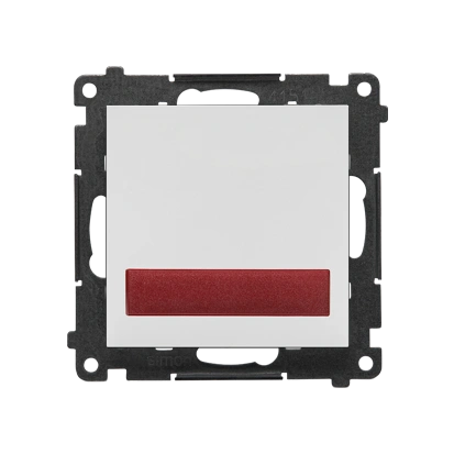 SIMON 55 Sygnalizator świetlny LED [światło czerwone] 230V, zaciski śrubowe, jasnoszary mat [10]