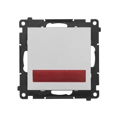 SIMON 55 Sygnalizator świetlny LED [światło czerwone] 230V, zaciski śrubowe, aluminium mat [10]