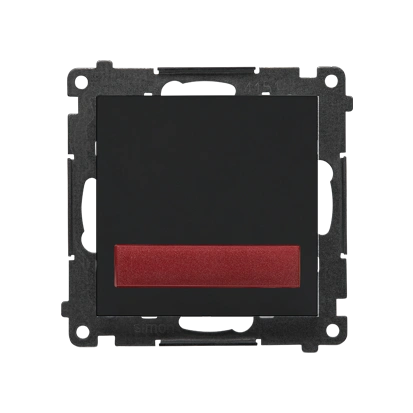 SIMON 55 Sygnalizator świetlny LED [światło czerwone] 230V, zaciski śrubowe,, czarny mat [10]