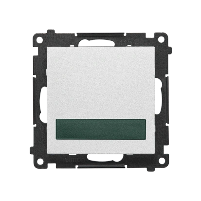 SIMON 55 Sygnalizator świetlny LED [światło zielone] 230V, zaciski śrubowe, biały mat [10]