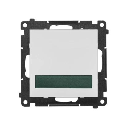 SIMON 55 Sygnalizator świetlny LED [światło zielone] 230V, zaciski śrubowe, jasnoszary mat [10]