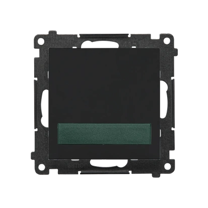 SIMON 55 Sygnalizator świetlny LED [światło zielone] 230V, zaciski śrubowe,, czarny mat [10]