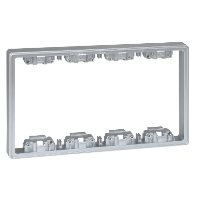 Element pogłębiający do obudów podtynkowych i natynkowych S500 4-modułowych; aluminium