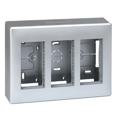 Obudowa natynkowa S500 3-modułowa, 6x K45; kompletna; aluminium