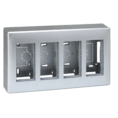 Obudowa natynkowa S500 4-modułowa, 8x K45; kompletna; aluminium