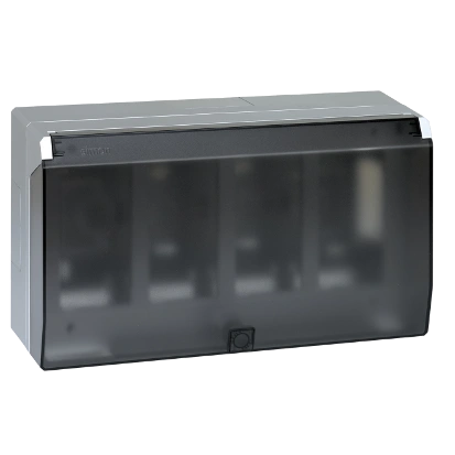 Obudowa natynkowa S500 z pokrywą 4-modułowa, 8x K45; kompletna; aluminium