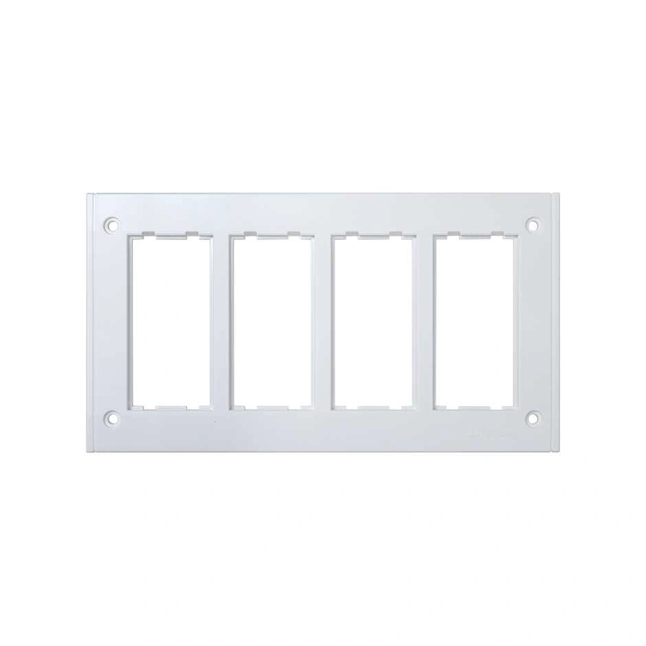 ramka 4-modułowa do puszki SBM450, 8x K45; czysta biel