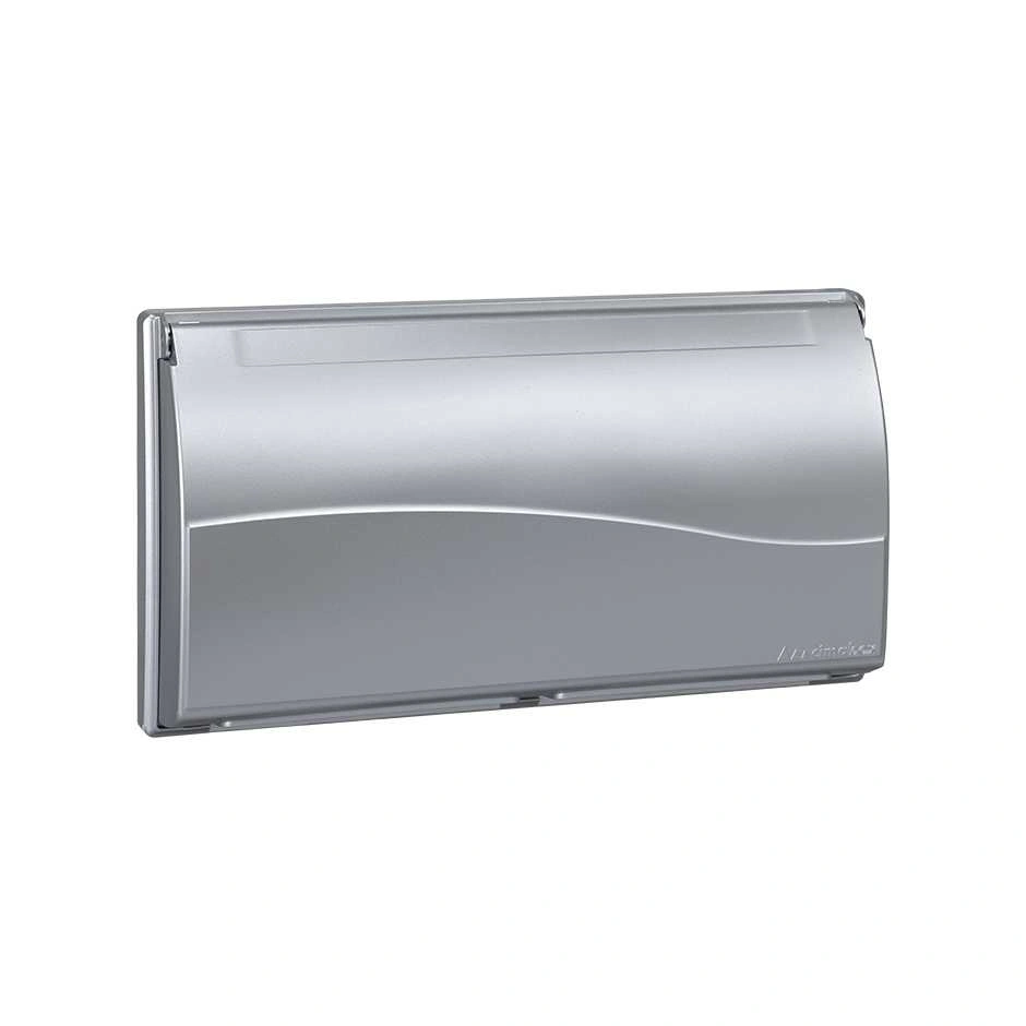 ramka 4-modułowa do puszki SBM450 z pokrywą, 8x K45; aluminium