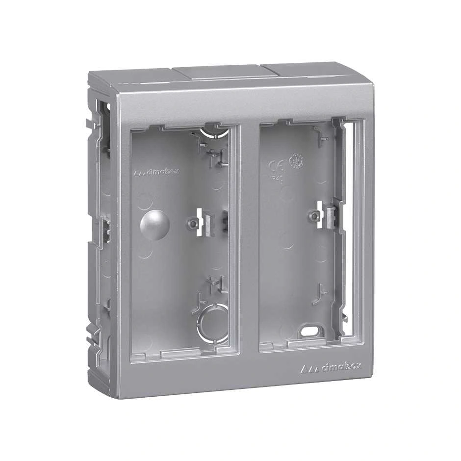 Obudowa natynkowa 2-modułowa, 4x K45; aluminium
