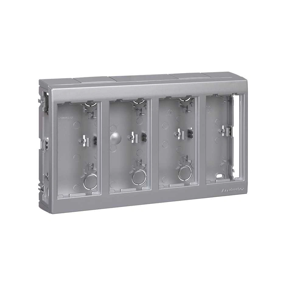 Obudowa natynkowa 4-modułowa, 8x K45; aluminium