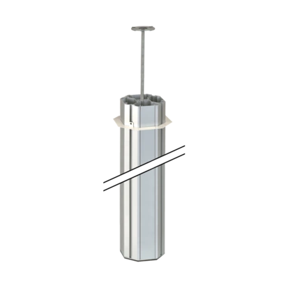 Kolumna 4-stronna, wys 3m, 125x130mm; aluminium