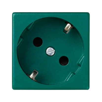 gniazdo K45 z SCHUKO 16A/230V~, szybkozłączki; zielony