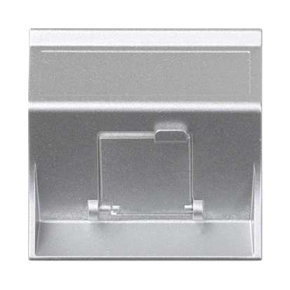 Płytka S500, 1x RJ z osłoną skośna; do adapterów MD; aluminium
