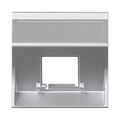 Płytka S500, 1x RJ bez osłon skośna; do adapterów MD; aluminium