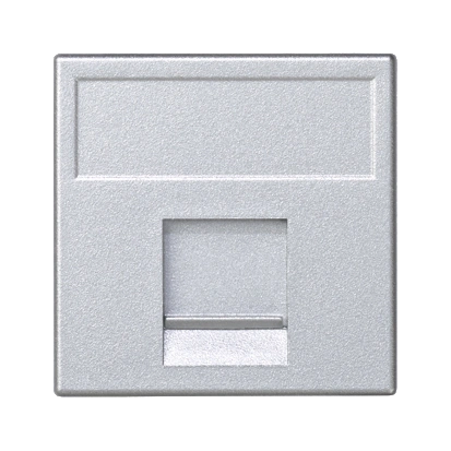Płytka K45, 1x RJ z osłoną; uniwersalna; aluminium