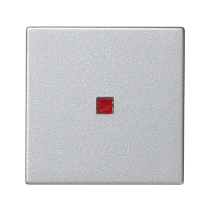Klawisz 45x45 łącznika uniwersalnego z podświetleniem; aluminium