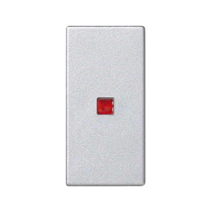 Klawisz 45x22,5 łącznika uniwersalnego z podświetleniem; aluminium