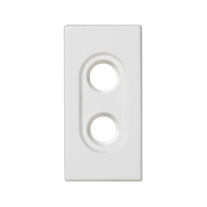 Płytka K45/2 złącz 2x RCA (CINCH) 22,5x45mm; czysta biel