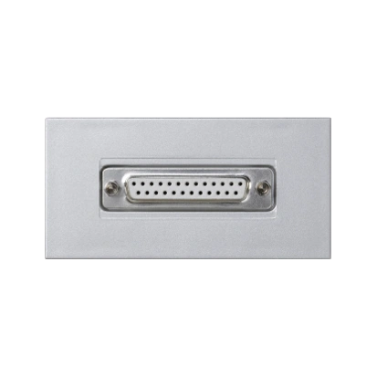 Płytka 90x45mm (2xK45) złącza LPT (D-Sub 25) + wkład; aluminium
