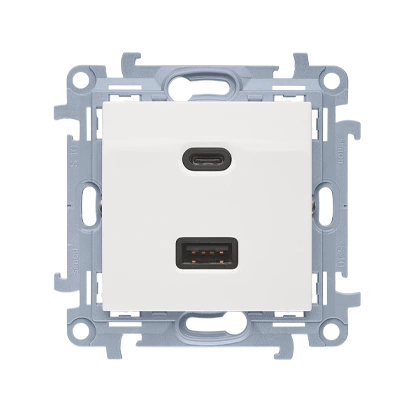 SIMON 10 WC-EC2CAQXX-01-11X Ładowarka USB C+A (moduł), 30W, 230V; biały