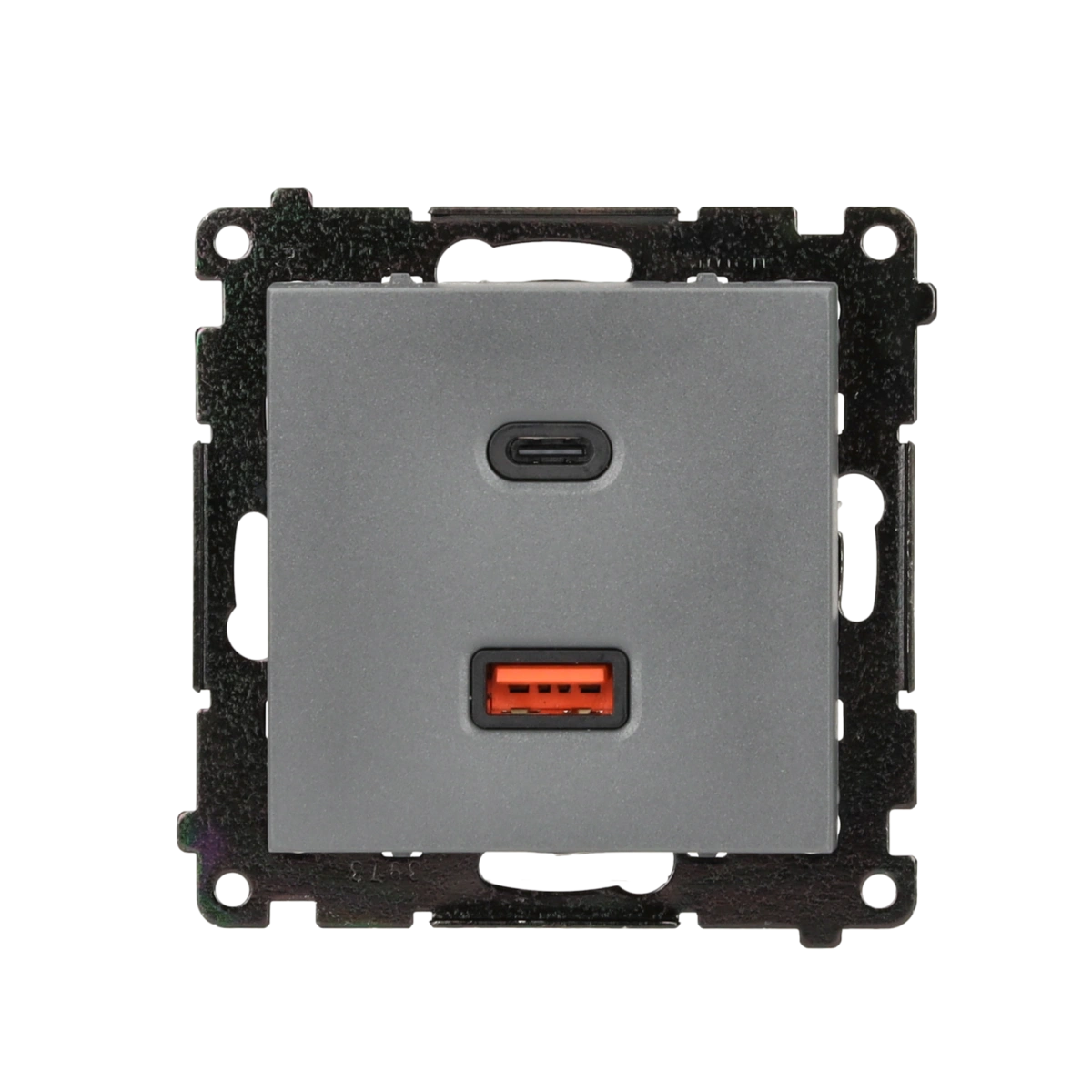 SIMON 55 Ładowarka USB C+A (moduł), 30W, 230V; WMDS-0042L2-116; grafitowy mat