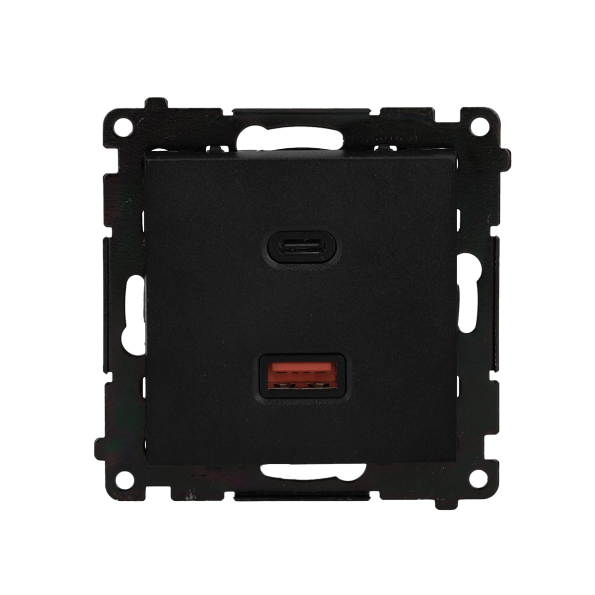 SIMON 55 Ładowarka USB C+A (moduł), 30W, 230V; WMDS-0042L2-149; czarny mat