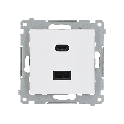 Simon 54 Ładowarka USB C+A (moduł), 30W, 230V; WMDZ-EC2CAQ-011; biały