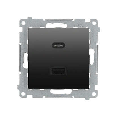 Simon 54 Ładowarka USB C+A (moduł), 30W, 230V; WMDZ-EC2CAQ-048; antracyt