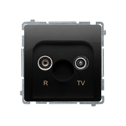 Simon Basic WMUA-01100z-Y011 Gniazdo antenowe R-TV zakończeniowe do gniazd przelotowych (moduł), 1x wejście: 5–862 MHz; czarny