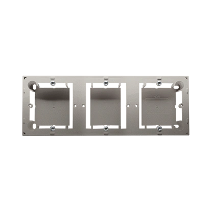 BASIC puszka natynkowa płytka (31mm) potrójna, satynowy met. [6]