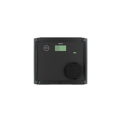 SIMON SM20 Ładowarka Samochodowa ścienna/totem, 1 faza; 7,4kW, 1 punkt ładowania, gniazdo T2, RFID, MID, wył. różnic. 30mA kl. A, wył.nadpr. 40A kl. C [1]