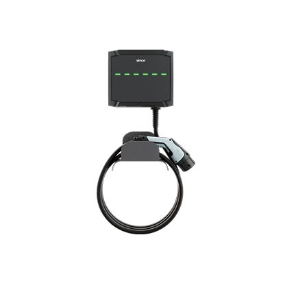 SIMON SM34 Ładowarka Samochodowa ścienna/totem, 1 faza, 7,4kW, 1 punkt ładowania, kabel T2 prosty, opcjonalne RFID, MID, brak zabezpieczeń [1]