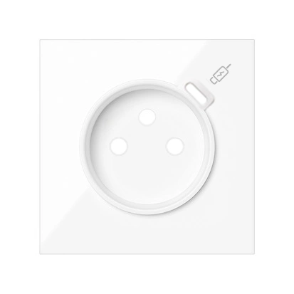 SIMON 100 Panel 1-krotny: gniazdo z ładowarką USB C, biały [1]
