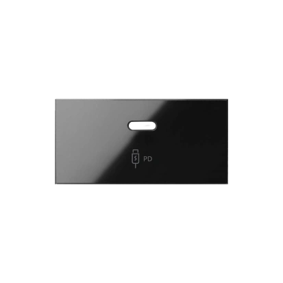 SIMON 100 Pokrywa ładowarki USB C dla ref.10000382-039, czarny [1]