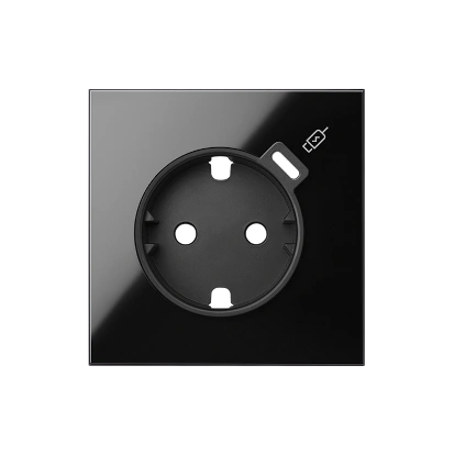 SIMON 100 Pokrywa do gniazda SCHUKO z zintegrowaną ładowarką 1xUSB C, czarny [1]
