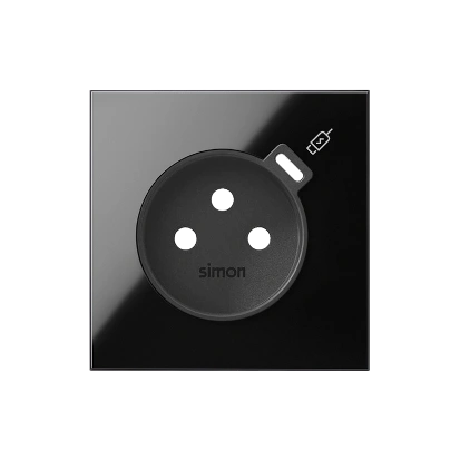 SIMON 100 Pokrywa do gniazda z zintegrowaną ładowarką 1xUSB C, czarny [1]