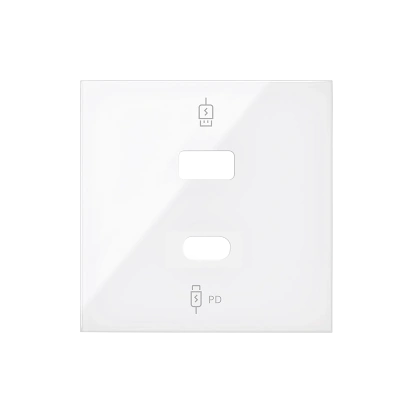 SIMON 100 Pokrywa podwójnej ładowarki USB C+A dla ref. 10000296-039, biały [1]