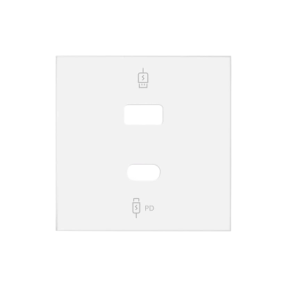 SIMON 100 Pokrywa podwójnej ładowarki USB C+A dla ref. 10000296-039, biały mat [1]