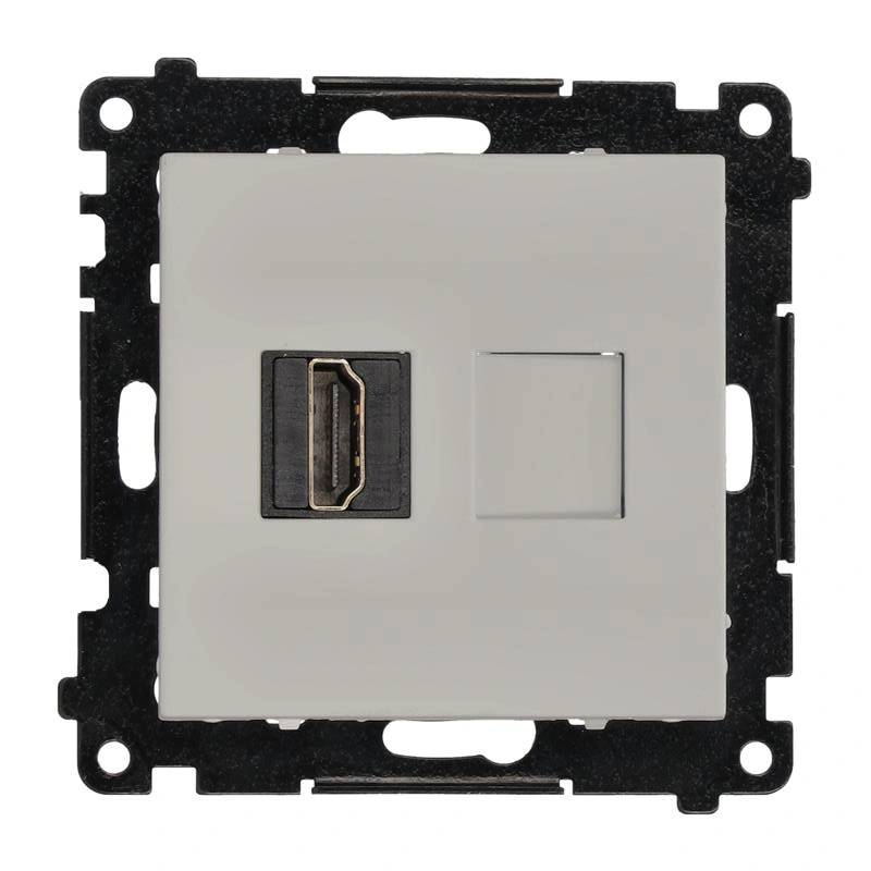 SIMON 55 gniazdo HDMI 2.1, aluminium mat [10]