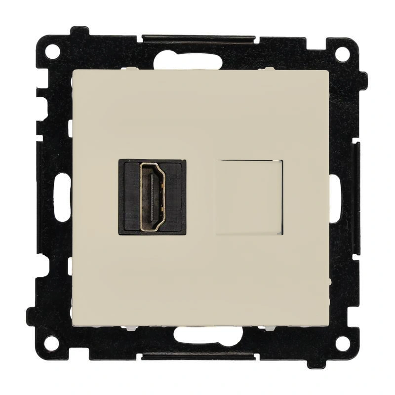SIMON 55 gniazdo HDMI 2.1, szampański mat [10]