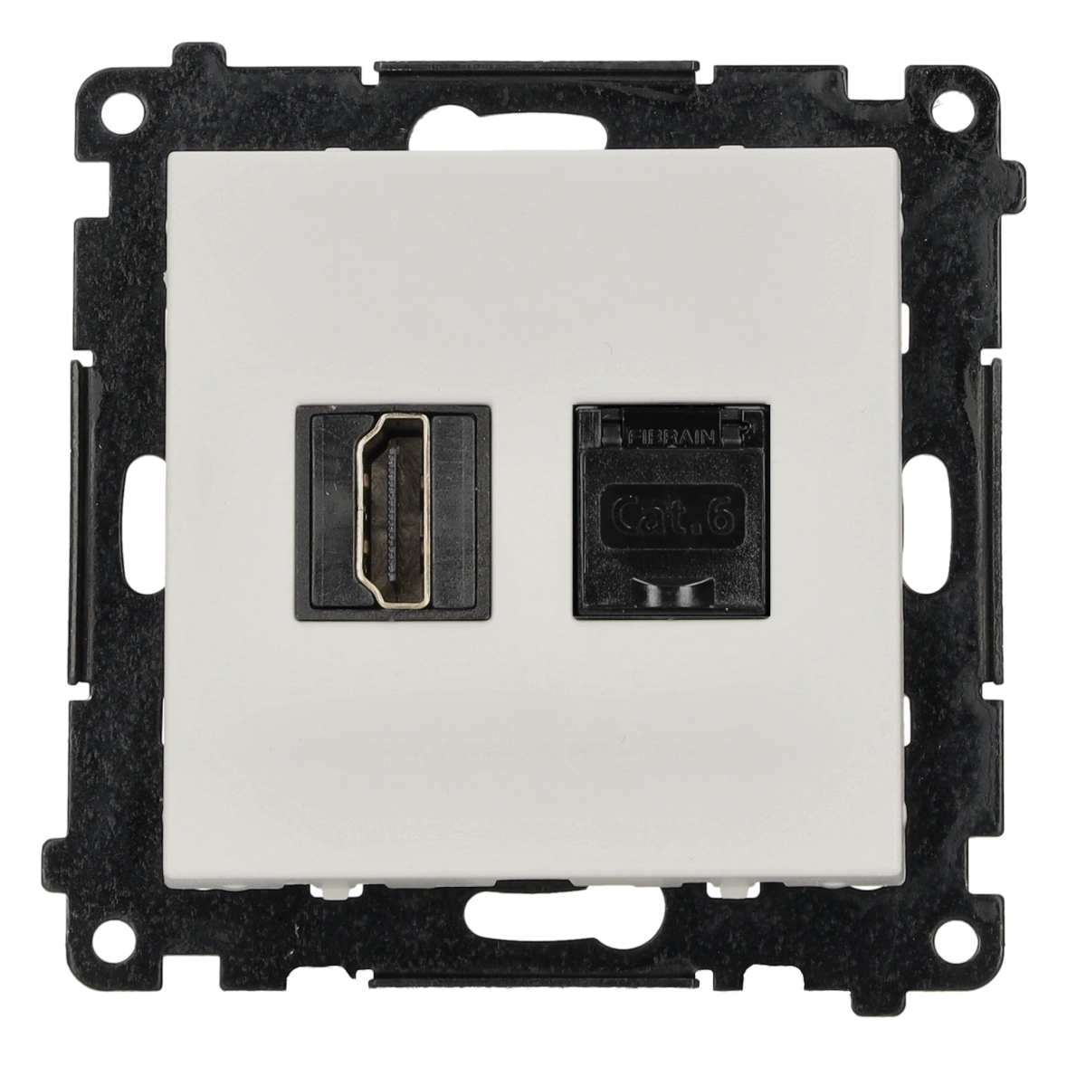 SIMON 55 gniazdo HDMI 2.1 + RJ45 kat.6, biały mat [10]