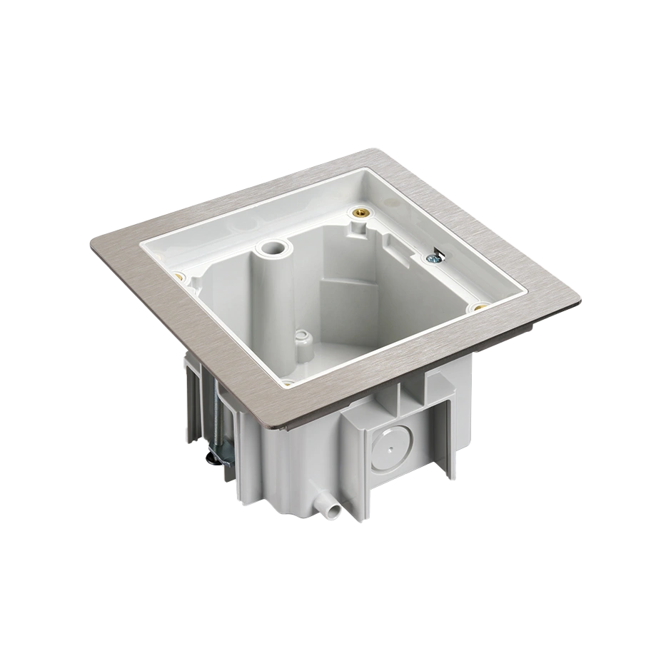 SIMON CONNECT puszka IP66 do instalacji w podłodze technicznej dla 1,5 modułu 45x45mm z ramą, szary [1]