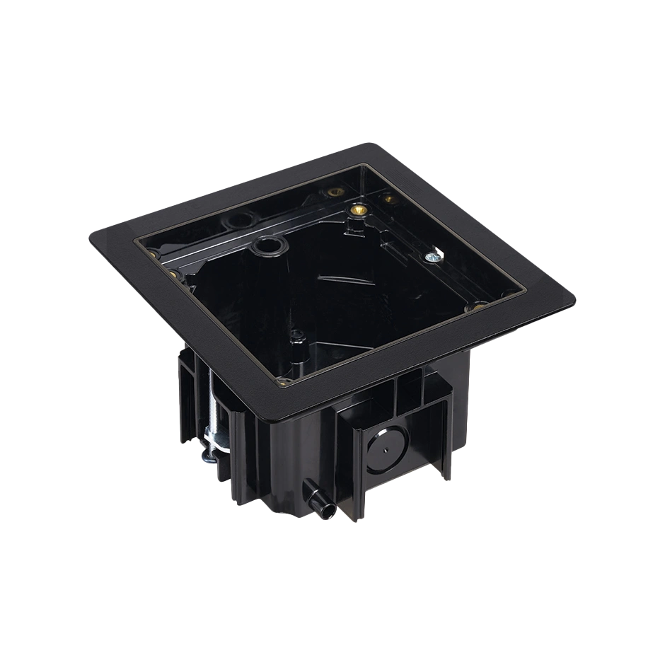 SIMON CONNECT puszka IP66 do instalacji w podłodze technicznej dla 1,5 modułu 45x45mm z ramą, czarny [1]