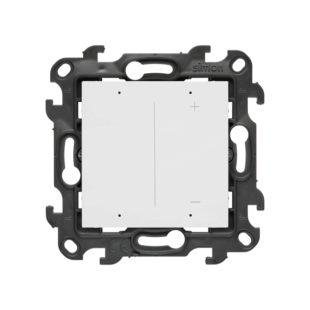 Simon 24 WS24P-NESL1XX-011 Ściemniacz do LED ściemnialnych, klawiszowy, 15-200 W, 230 V (moduł); biały