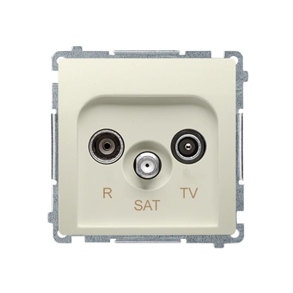 BASIC MODUŁ gniazdo antenowe R-TV-SAT końcowe tłum.1dB, beżowy [10]