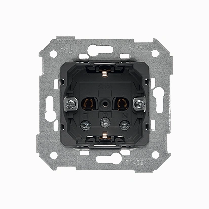 SIMON 82 Mechanizm gniazda pojedynczego z uziemieniem typu schuko, zaciski śrubowe [10]