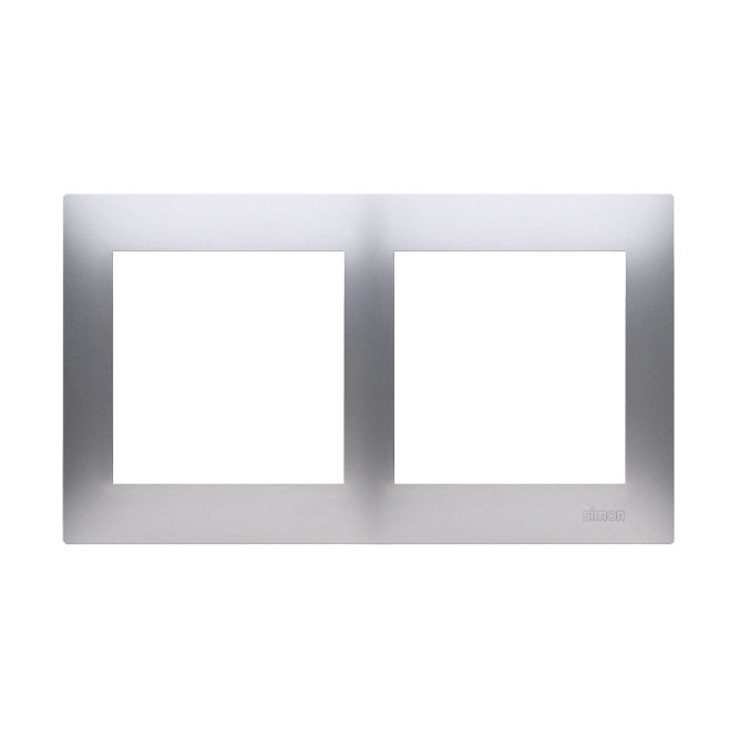Simon 54 PREMIUM ramka 2-krotna, srebrny mat [25]