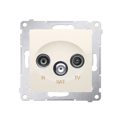 Simon 54 gniazdo antenowe R-TV-SAT końcowe tłum.:1dB, kremowy [10]