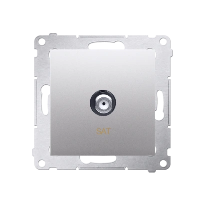 Simon 54 gniazdo antenowe SAT pojedyncze, srebrny mat [10]